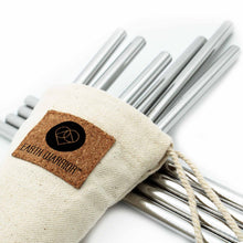 Cotton Travel Pouch for Reusable Straws | Glass Straws | Stainless Steel Straws | Bamboo Straws